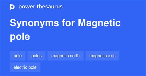 pole synonym|magnetic pole synonym.